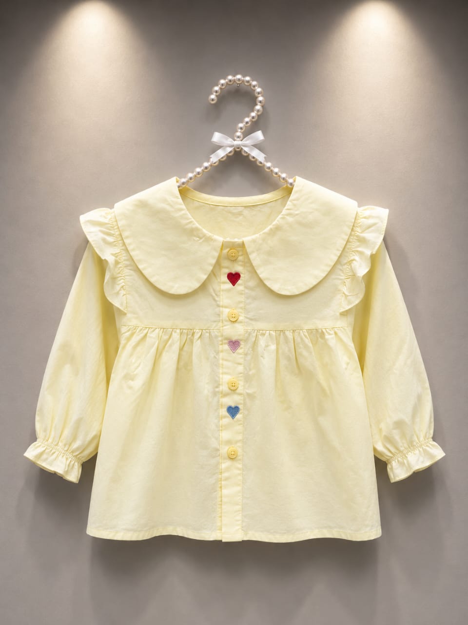 Ruffle Collar Heart Top
