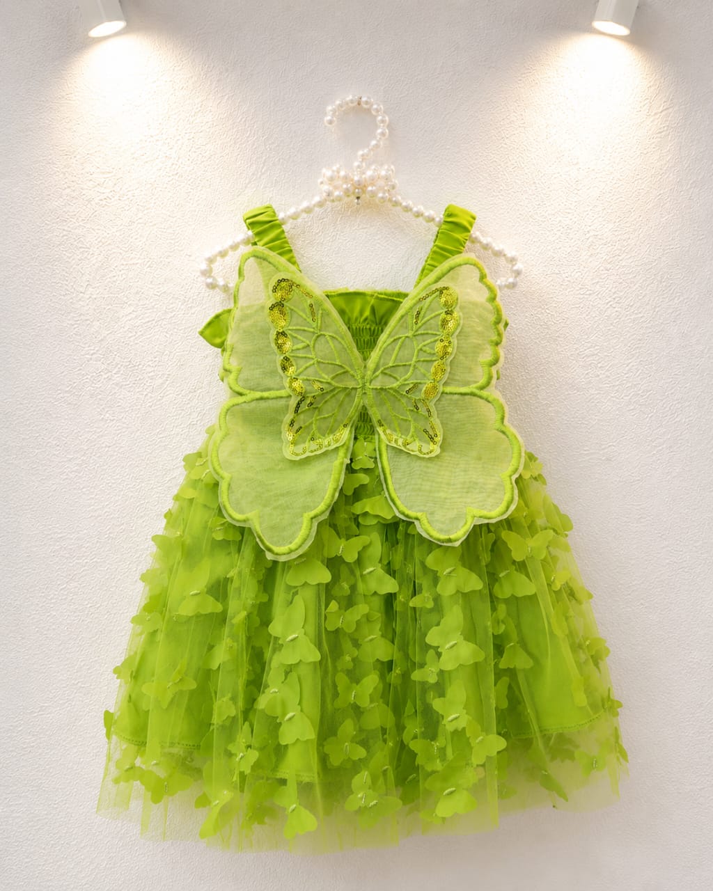 Lime Butterfly Princess Dress