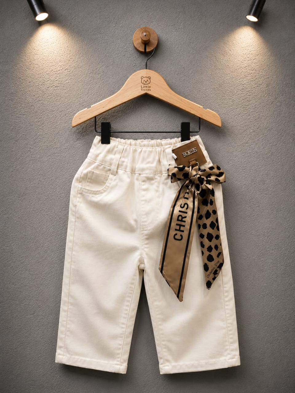 Ivory Chic Bow Pants