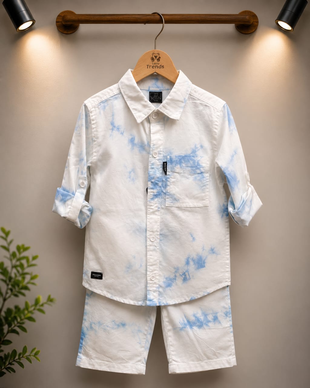 Sky Tie-Dye Shirt & Shorts Set