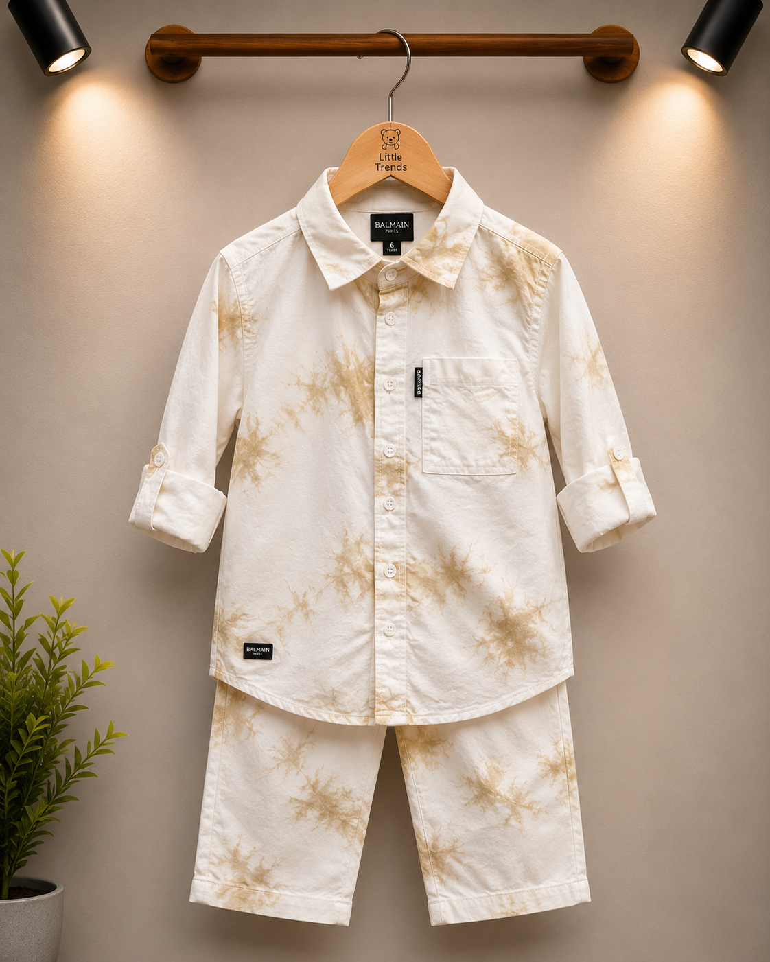 Sand Tie-Dye Shirt & Pants Set