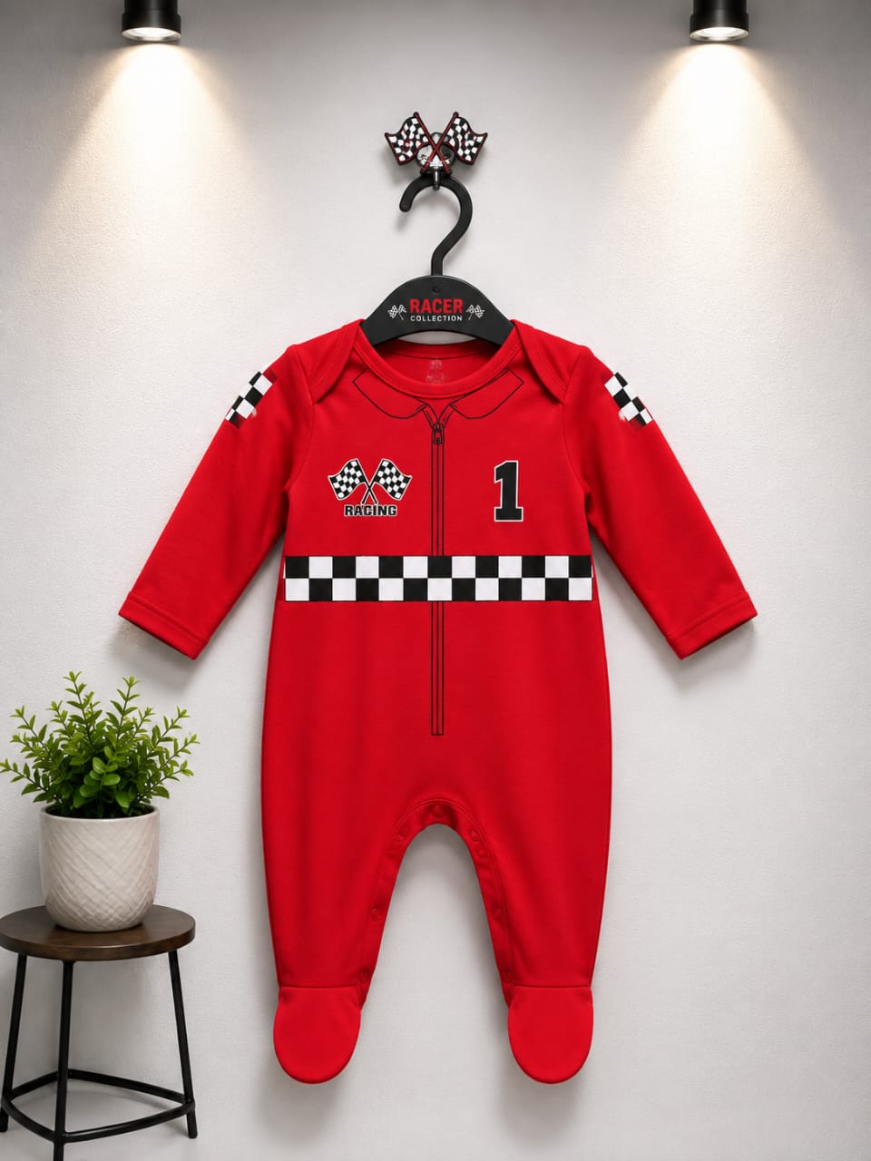 Racer One Footed Romper