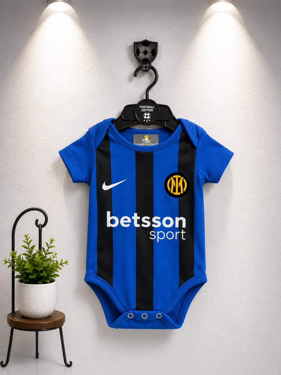 Blue Strikers Baby Bodysuit