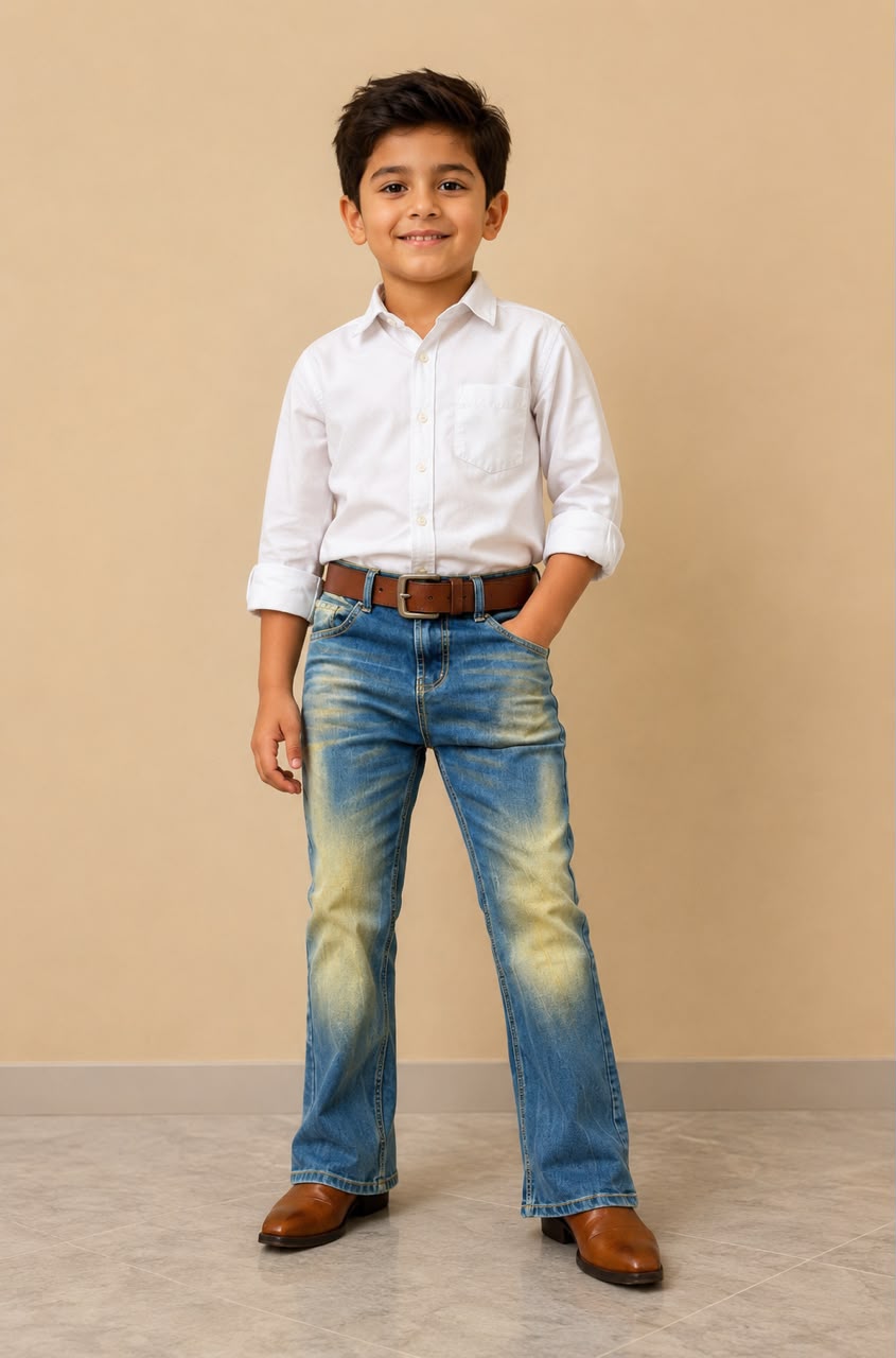 Classic Blue Washed Denim Jeans