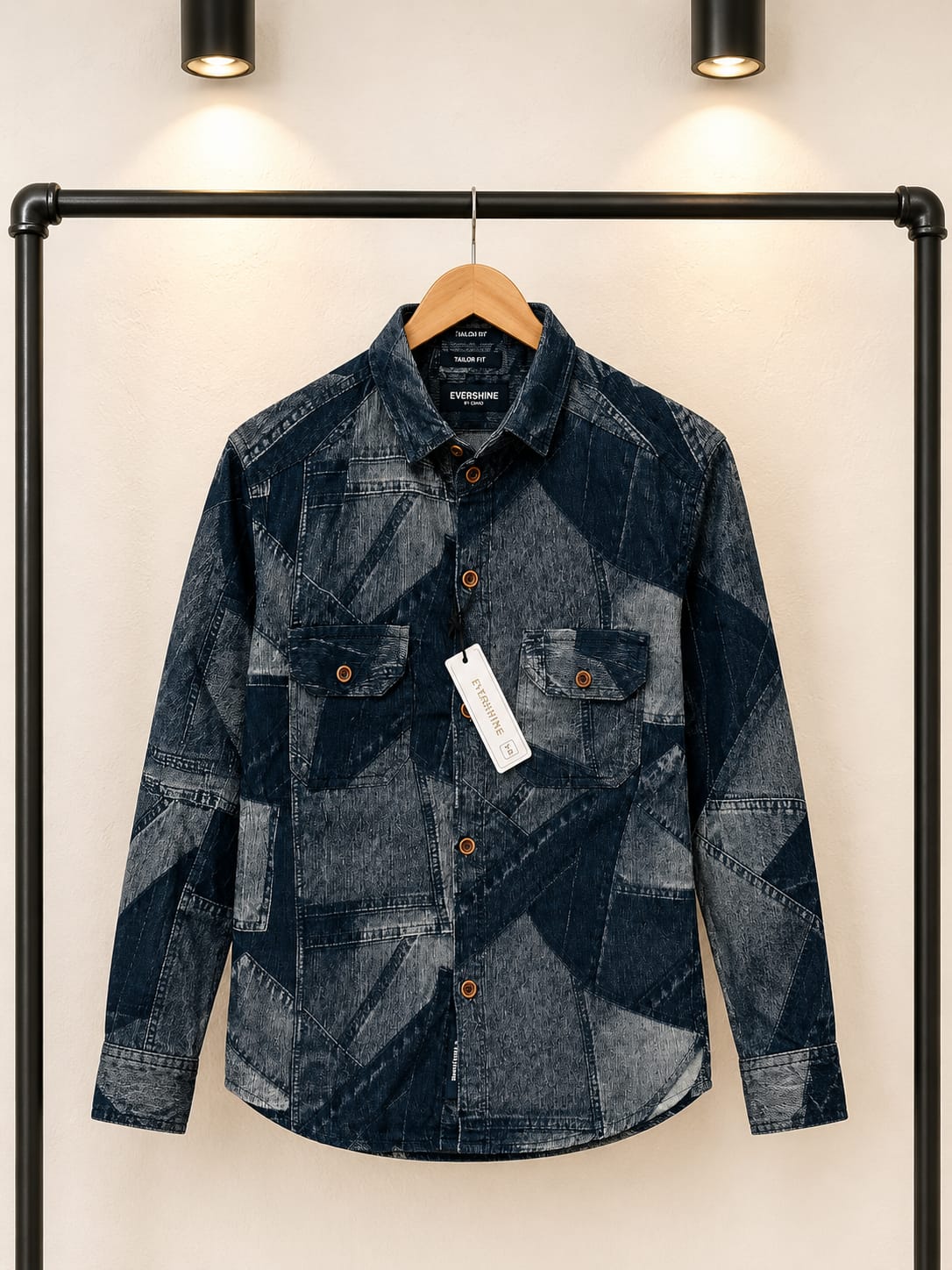 Corduroy Patch Casual Shirt