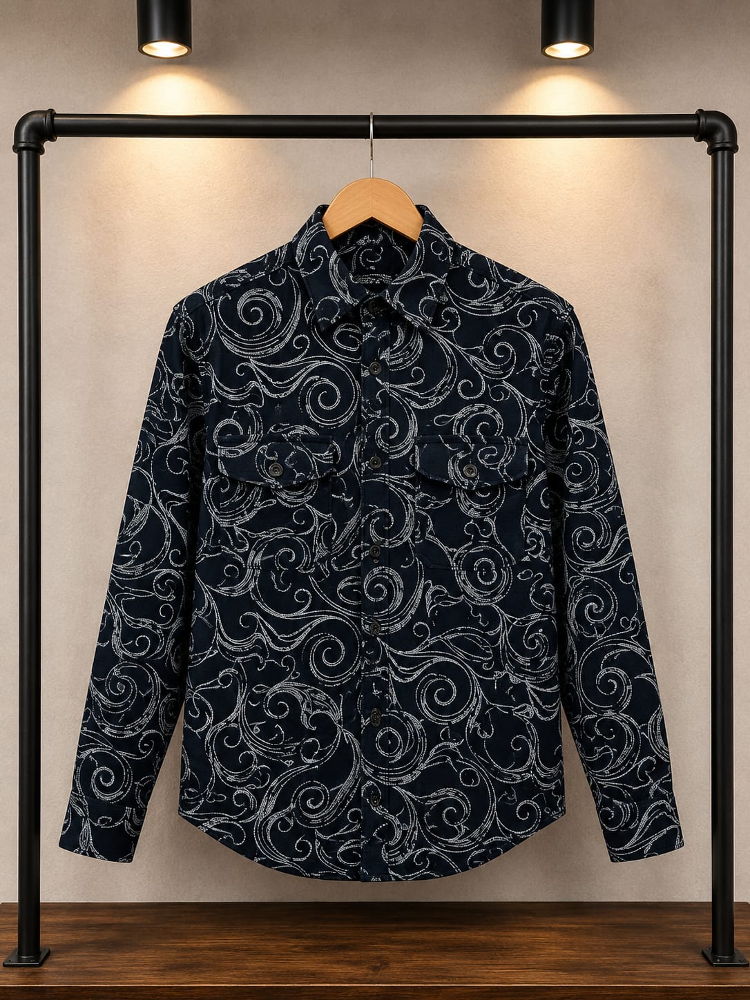 Midnight Swirl Corduroy Shirt