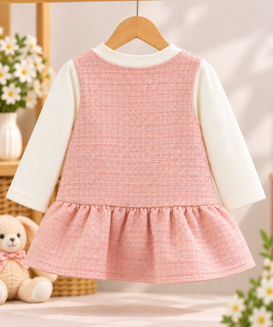 Imported Korean Style Pink Bow Frock 2