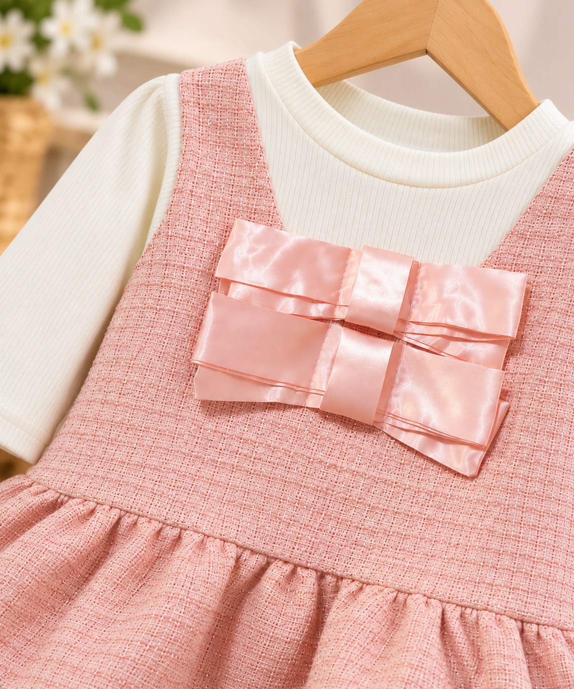 Imported Korean Style Pink Bow Frock 3