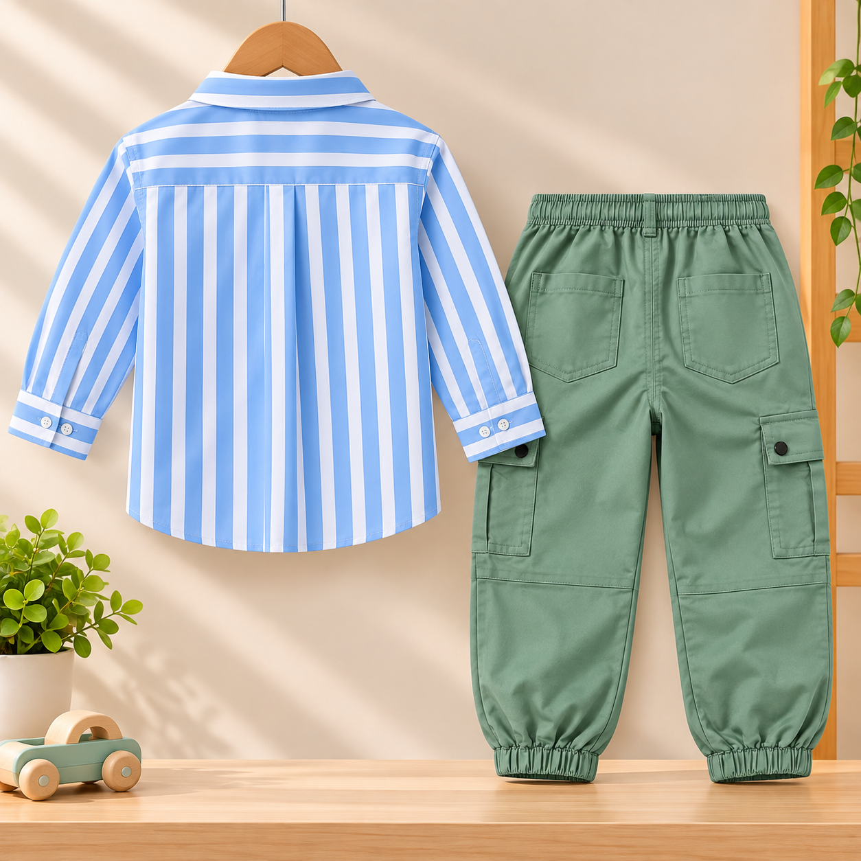 Boys Full Sleeve Cargo  Pant Set  ( Premium Stock ) 2