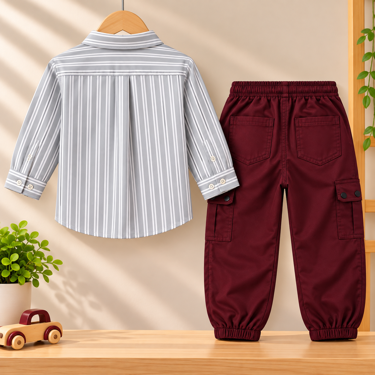 Boys Full Sleeve Cargo  Pant Set  ( Premium Stock ) 2