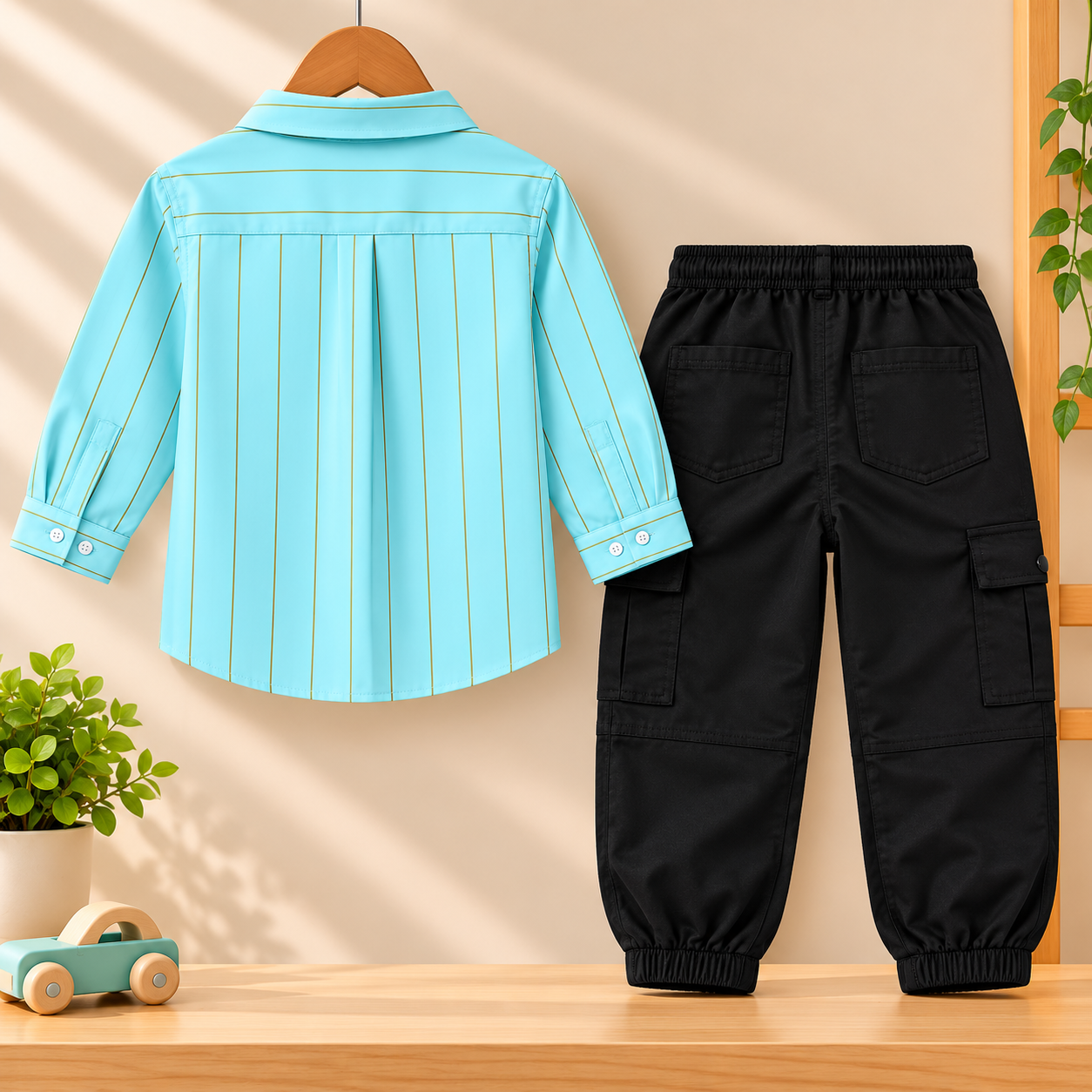 Boys Full Sleeve Cargo  Pant Set  ( Premium Stock ) 2