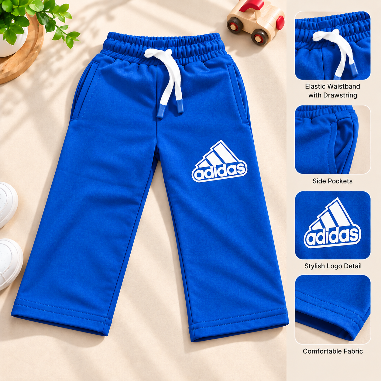 Royal Blue Straight bottom Track Pant