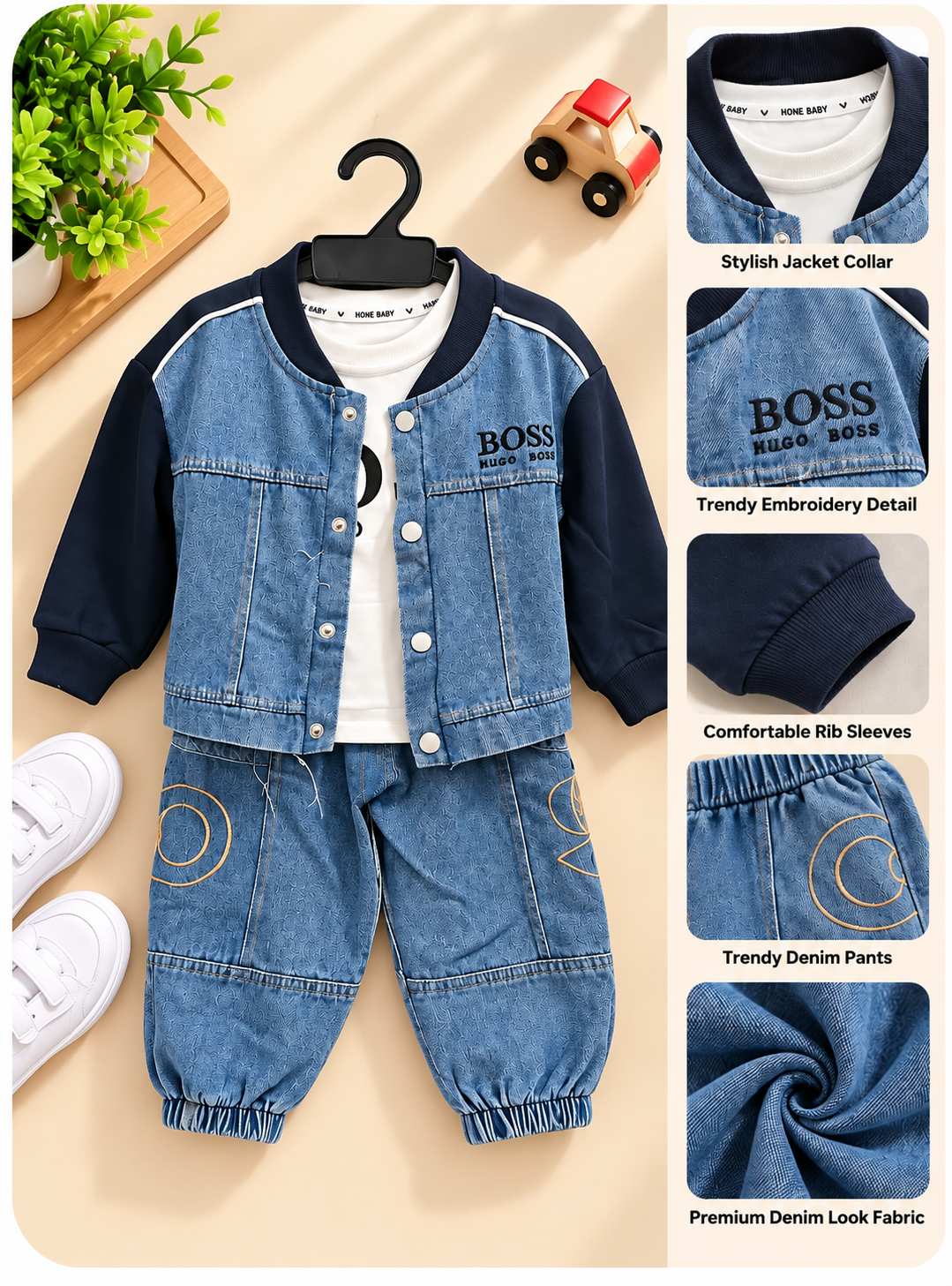 Imported Denim Jacket Cordset 2