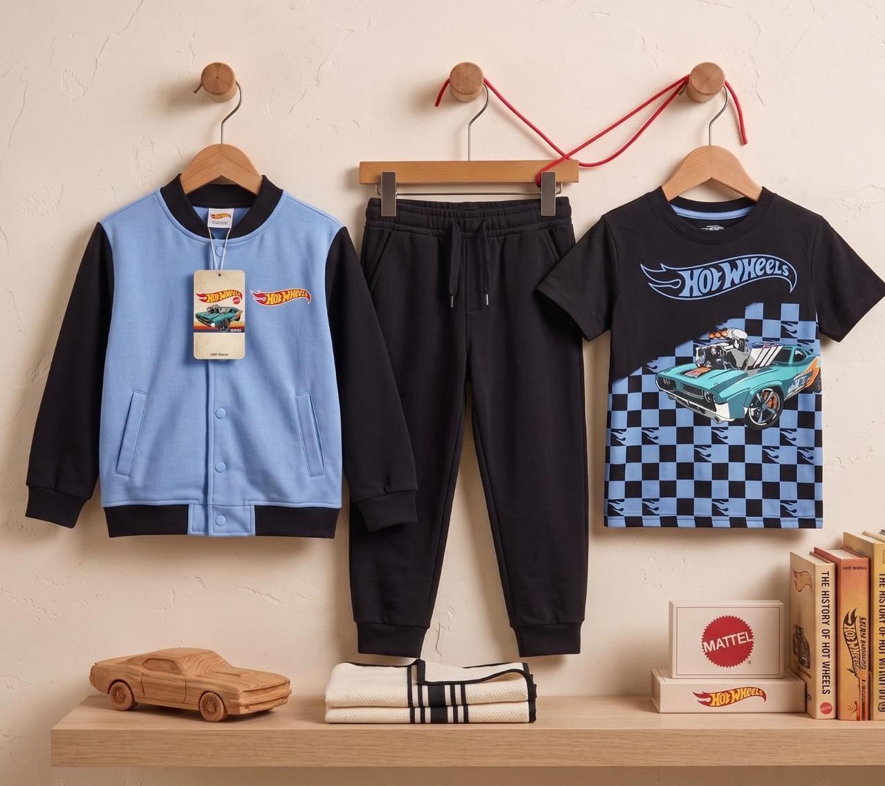 Hot Wheels Jacket, T-Shirt & Jogger 3p Set
