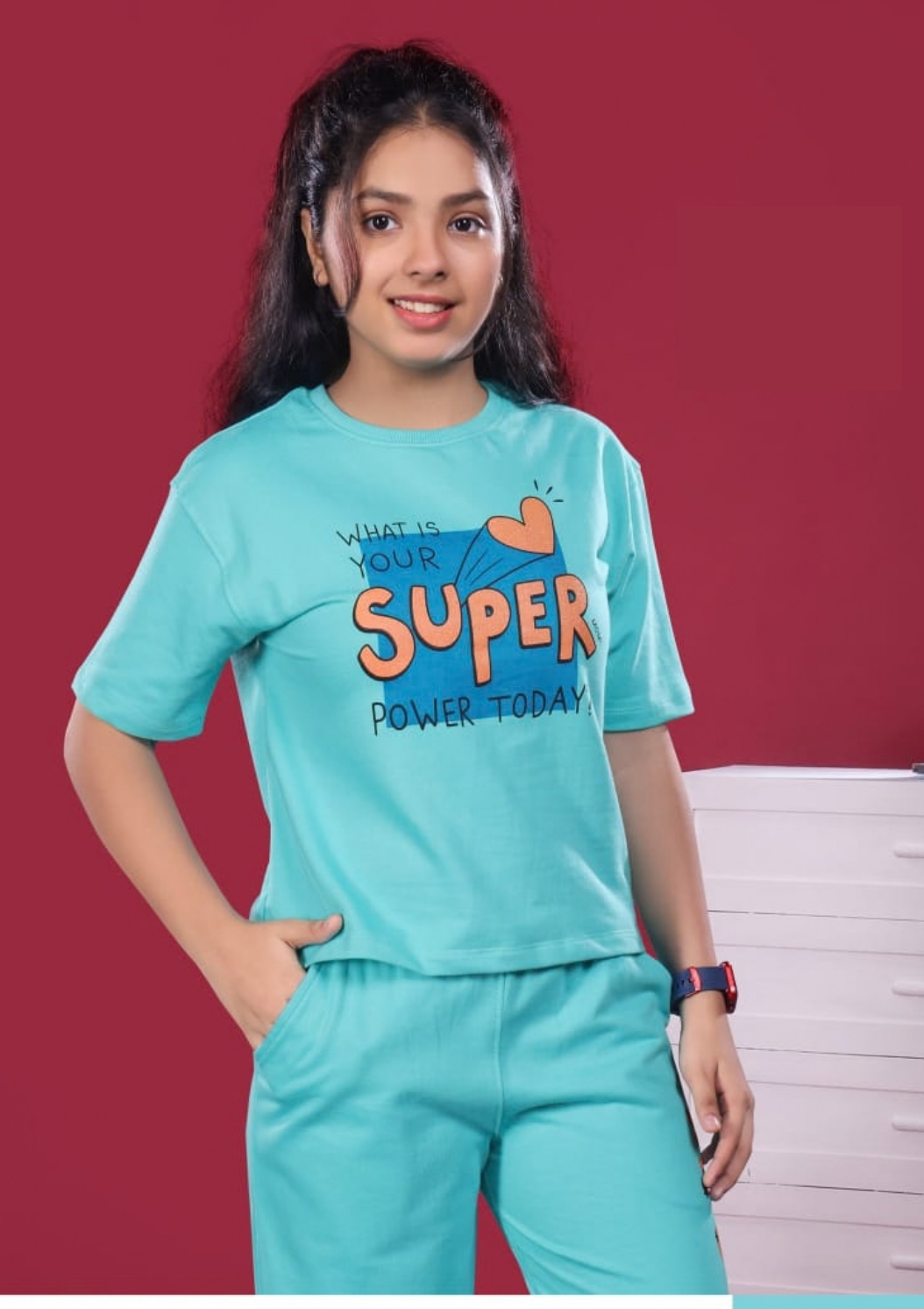 Aqua Blue Super Power Cordset Girls