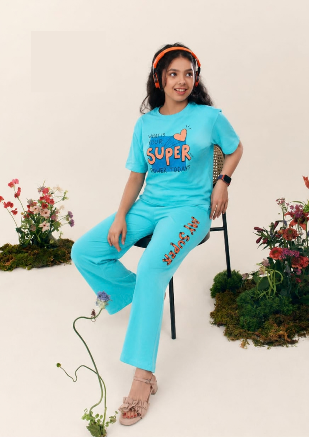 Aqua Blue Super Power Cordset Girls 3