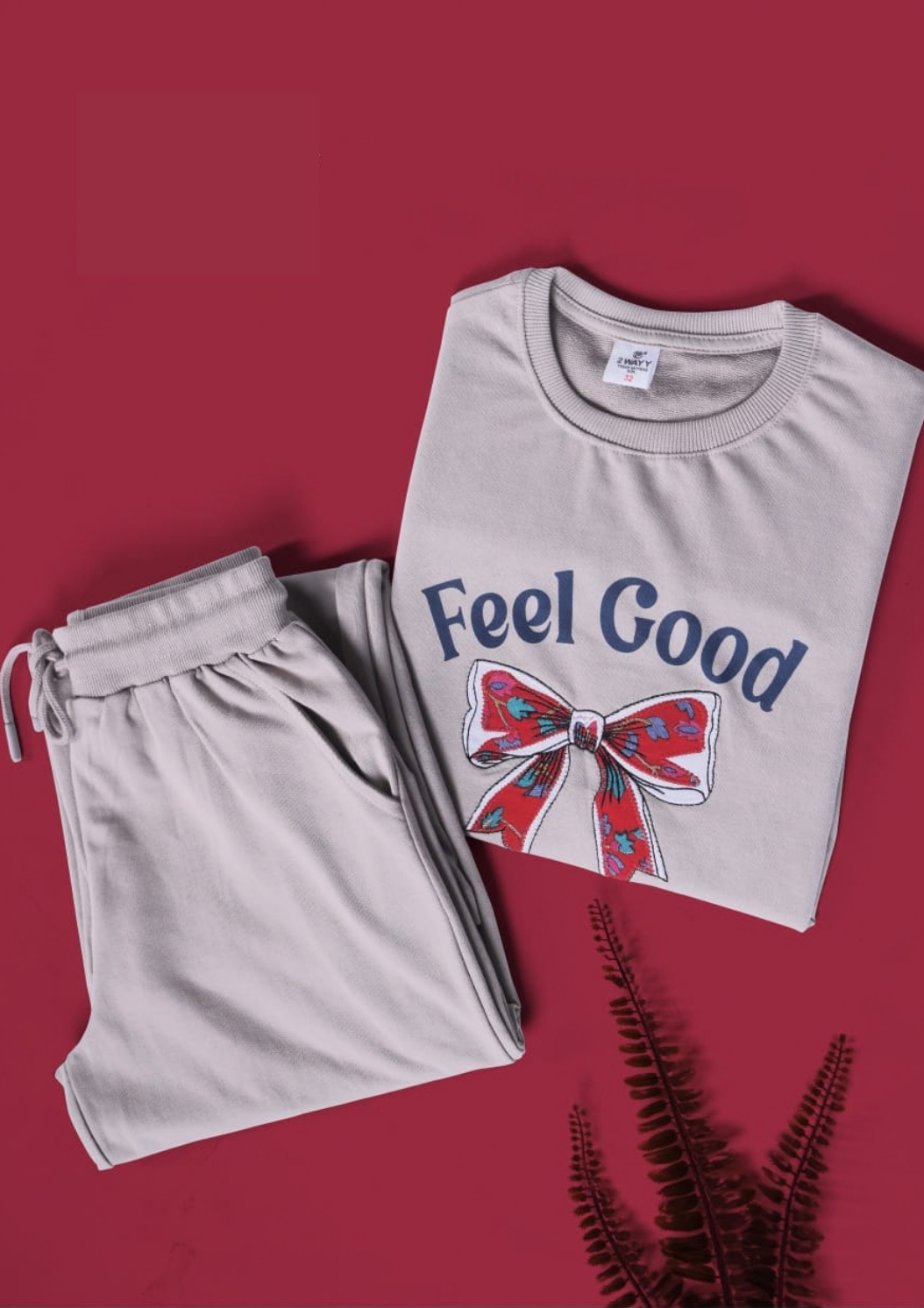 Feel Good Bow Print Premium Girls Cordset 3