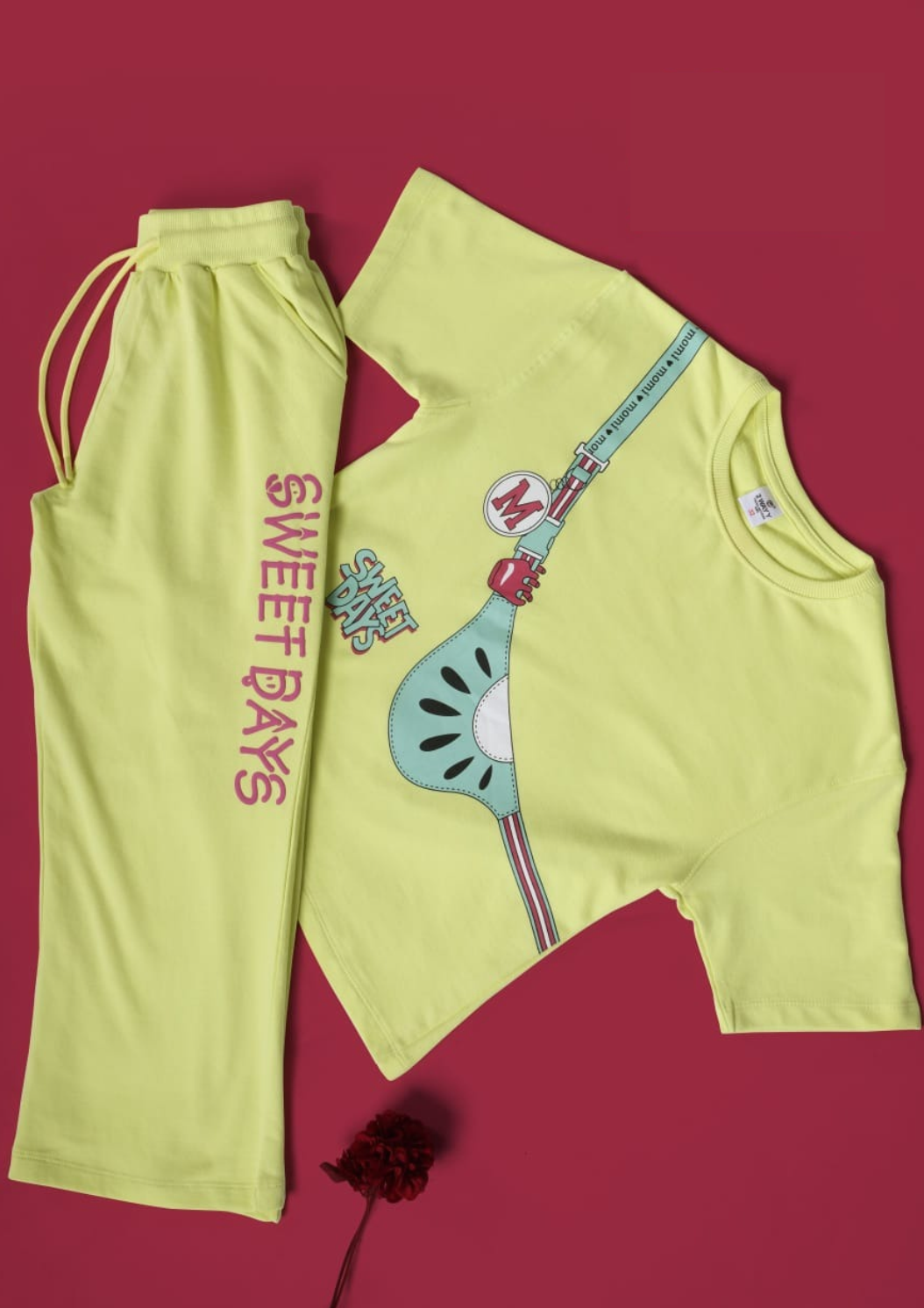 Lime Green Sweet Days Girls Premium Cordset